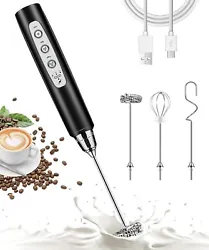 Rechargeable Electric Whisk with 3 Heads 3 Speeds Drink Mixer.