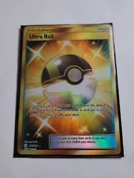 Pokémon TCG Ultra Ball Sun & Moon Base Set 161/149 Holo Secret Rare.  Card pictured is the one you receive.  Happy...