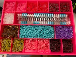 2 Organizer Carry Case with Rainbow Loom Rubber Band Assortment With Case. Don’t include the hooks