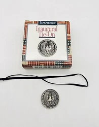Vintage Longaberger Tie - On Basket Accessory Inaugural Eagle. Measures1