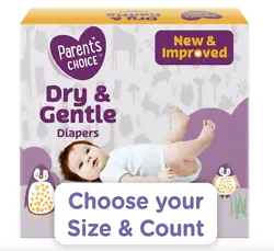 Parents Choice Dry and Gentle Baby Diapers help keep your baby dry and comfortable. These diapers are made from...