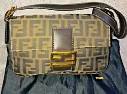 FENDI ZUCCA CANVAS. Fendi Zucca Brown FF Logo Leather Shoulder Bag. Magnetic Flap Closure, Fabric Jacquard Zucca. Fendi...