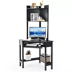 Color:Black/ White  Material: MDF, Engineered Wood, Natural Wood  Overall Dimension: 39”(L) x 27.5”(W) x 68”(H) ...