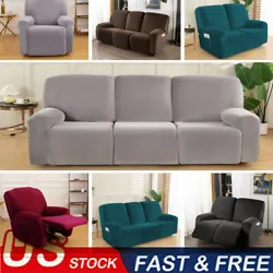 【Perfect Fit】 Recliner chair cover is stretchable and suitable for most recliner covers. The velvet sofa cover is...