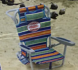 Tommy Bahama Kids Backpack Beach Chair 5 Position Rustproof Padded Headrest NEW. Condition is 