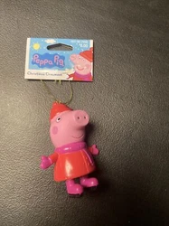 Peppa Pig Christmas Ornament Ice Skating 2003 Resin- NWT.
