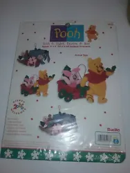 Bucilla Applique Christmas Ornaments Kit - Pooh & Piglet Eeyore & Roo-84178. Never opened factory sealed item, free...