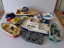 PLAYMOBIL lot vrac bateaux anciens pièces accessoires yacht.