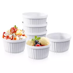 Oven, microwave, freezer & dishwasher safe - our souffle bowls are made with high quality and durable food-grade...