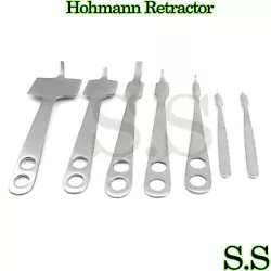 SET OF 7 HOHMANN RETRACTORS. HOHMANN RETRACTOR 6.25