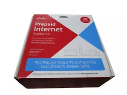 XFINITY Internet Prepaid Starter Kit plus 30 days of Internet service included.