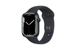 Watch Series 7 GPS, boîtier Aluminium Minuit 45mm avec Bracelet Sport Minuit Un écran plus grand et plus avancé que...