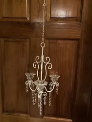 Shabby Chic Scrollwork Crystal Chandelier Candle Holder Wedding Home Decor. Bought and used for my daughter’s wedding...