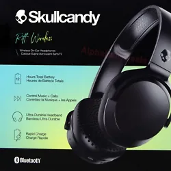 If youre looking for bold sound thats unplugged, these black Skullcandy Riff Wireless Bluetooth On-Ear Headphones with...