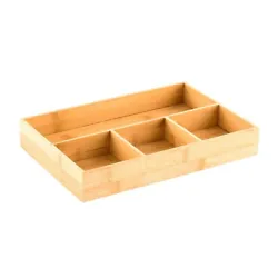 This Bamboo Drawer Organizer Tray is simply exquisite. Its just as functional inside of a drawer as it is atop a...