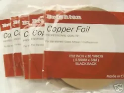 Copper Foil Tape 1.0 mil Thick. Heat resistant acrylic adhesive on ductile copper foil. When using transparent glass or...