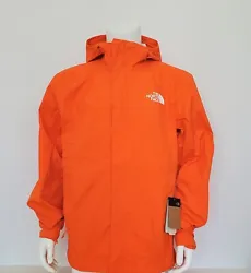 Waterproof, breathable, seam-sealed DryVent™ 2.5L shell. COLOR: RED ORANGE. Adjustable hood. STYLE: NF0A5EH8A6M....