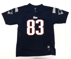 Wes Welker New England Patriots NFL Blue Youth 8 - 18 NFL Jersey. 100% Polyester - Machine Washable.
