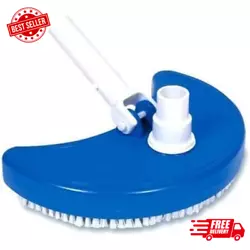 💙【Professional Half Moon Design & Perfect Pool Cleaning】Weighted flexible Pool Vacuum Head sticks to the ground...