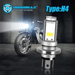 Color temperature: 6500K. 1Pc white light LED motorcycle light AX-A08-07PY hardware double-sided H4. Plug type: H4....