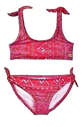 Billabong Hippie Grom 2 Piece Swimsuit Set. Bathing suit has little ties at top and sides of bottoms. Sizes 5, 6X and...