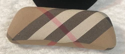 Burberry Eyeglasses Sunglasses Hard Case Only Plaid Fabric Clamshell Italy.