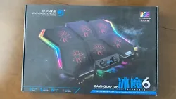 RGB Laptop Cooling Pad Gaming Notebook Cooler 6 Fans Stand for 11-17.3