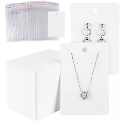 Value Bundle- 150 pcs white Earring display cards and 150 pcs self-adhesive bags, great value and long lasting. Perfect...