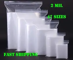 RECLOSABLE CLEAR POLY PLASTIC BAGS. The size stated is the bag size below the closure. 2 mil plastic bags are our most...