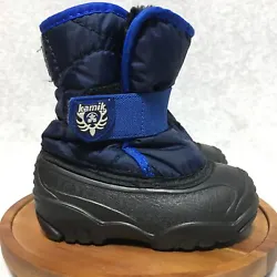 KamikToddler Size 6Snowbug 2Cold Weather BootColor: NavyMade in CanadaRubber soleWaterproofFaux fur liningsGood...