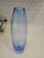 SKY BLUE LSA INTL FLOWER VASE THICK BOTTOM 10 INCHES TALL.