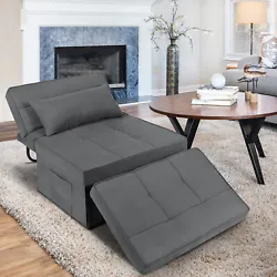 【Multi-functional Sofa Bed 】 This convertible sofa bed can be used as an ottoman, a sofa chair, an adjustable...