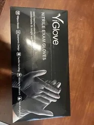 100 ViGlove Black Nitrile Exam Gloves Size:Large. ~Tactile handing~Moisture Resistant ~ Non Allergenic ~Non Sterile...