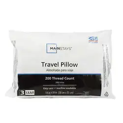 When you are looking for the perfect size pillow to travel with, this is the pillow you need. Mainstays 100% Polyester...