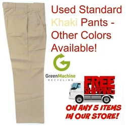 Used Work Pants Cintas Redkap Unifirst G&K Navy Blue Dungarees Cargo. Used Hi-Visibility Reflective Hi-Vis Work Pants...