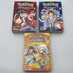 Lot de 3 livres Pokemon Manga Kurokawa - La Grande Aventure Tome 1 à 3 (2014). Bon état général, voir photos
