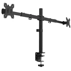 Enjoy a truly flush desk setup with the Telescoping Dual Monitor Desk Mount (STAND-TS38C) from VIVO! Premium...
