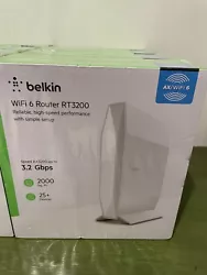 Factory Sealed Belkin AX3200 Wireless Dual Band Router (RT3200) WiFi 6.