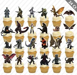 Godzilla Monsters Cupcake Cake Toppers. Use them to decorate your sweets, picks for party food or decorations. Cupcakes...