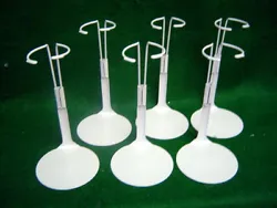 Bratz Doll stands. KAISER MFG CO. Set of SIX. DOLL STANDS. Cushion Coated STANDS.