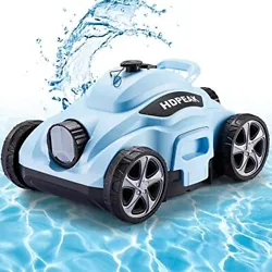【Easy to Handle】Light and quick-release design only 10.6 lbs., the robotic pool cleaner allows anyone to easily...