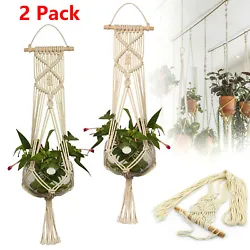 You save on shelf space and can beautify any indoor / outdoor corner spaces. Made of cotton cord, strong and durable...