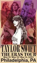 Official Taylor Swift Concert Poster Philadelphia PA Eras Tour May 2023 14