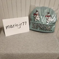 Supreme Snowman Logo Knit Beanie Mint FW21 Brand New Original Packaging  100% Authentic! Purchased Directly From...