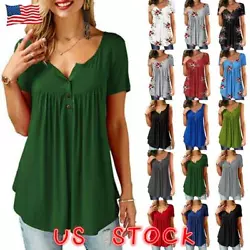 Occasion: Daily,Vacation, Party，Workplace. Style: Casual. Sleeve Length: Short sleeves. There may be slightly color...