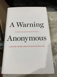 A Warning - Hardcover By Anonymous. Condition is 
