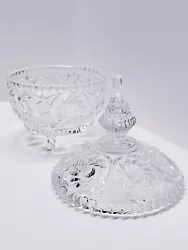 UNIQUE HAND CUT CLEAR 24% LEAD CRYSTAL COOKIE/BISCUIT/ Candy Bowl/JAR With Lid.  Absolutely beautifull! No chips or...