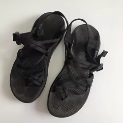 CHACO ZX/2 Womens Waterproof Sports Sandals Size 11 Double Two Strap Black. In fairly good preowned condition. Foot bed...