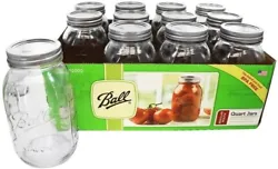 Experience the versatility of Ball Glass Mason Jars with Lids & Bands. These 32oz. regular mouth mason jars are also an...