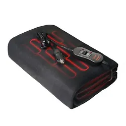 12V Heated Travel Cars, SUVs, Trucks Camping Blanket is electrically-heated and plugs into your cars cigarette lighter...
